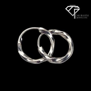 Medium Curved Huggie Silver Baaliyan – 0.9g Elegant Curve