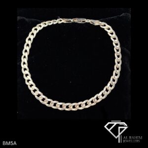 Delicate Figaro Curb Men's Silver Bracelet – 35.6g Refined Strength