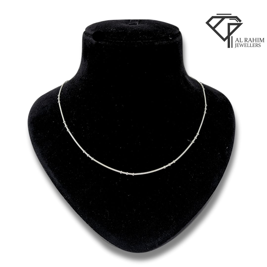 Beaded Elegance Silver Chain – 5.6g Graceful Shine - Image 2