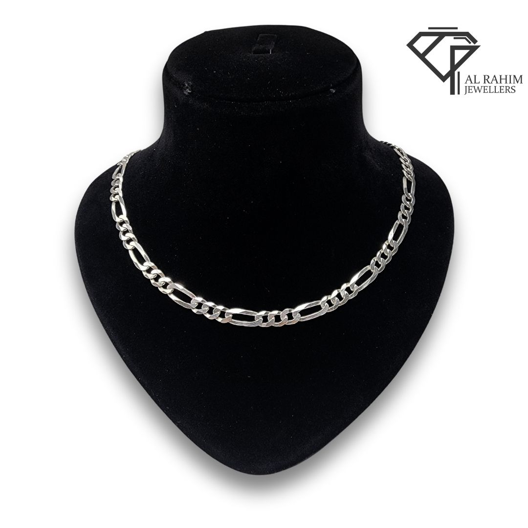 Bold Figaro Silver Chain โ 32.8g Statement Style