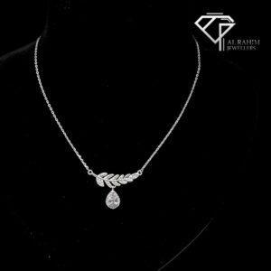 Leaf Teardrop Tassel Silver Mala Set – 4.26g Elegant Flow