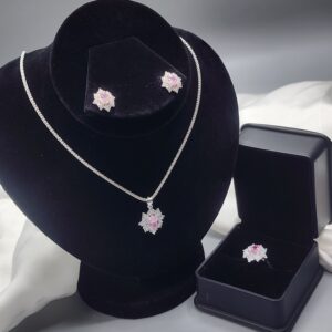 Pink Stone Silver Locket Set – 11.7g Calm & Classic