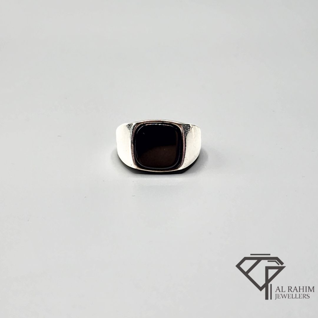 Square Gents Silver Ring β 6.7g Geometric Elegance