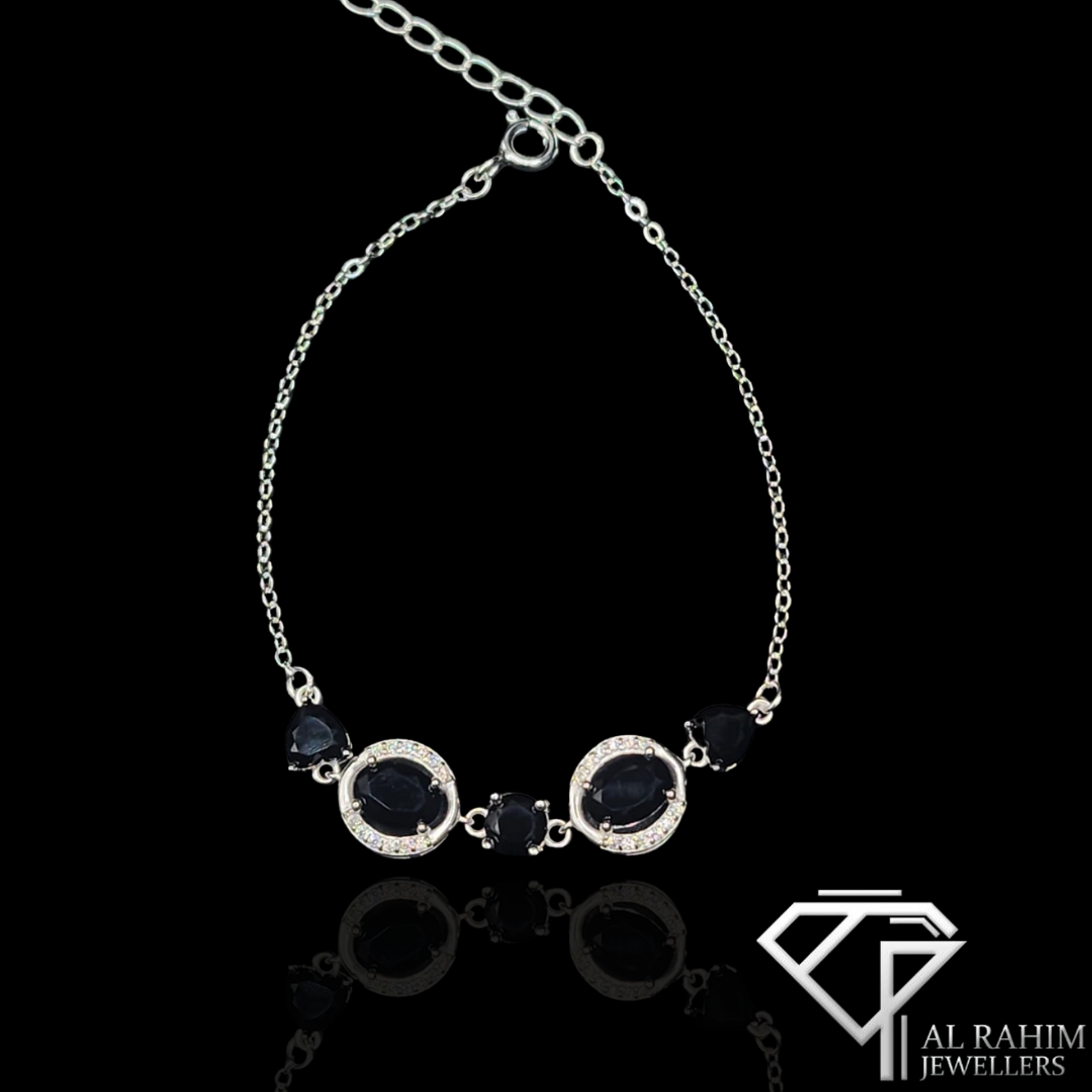 Midnight Empress Silver Bracelet – 3.3g Regal Elegance - Image 2
