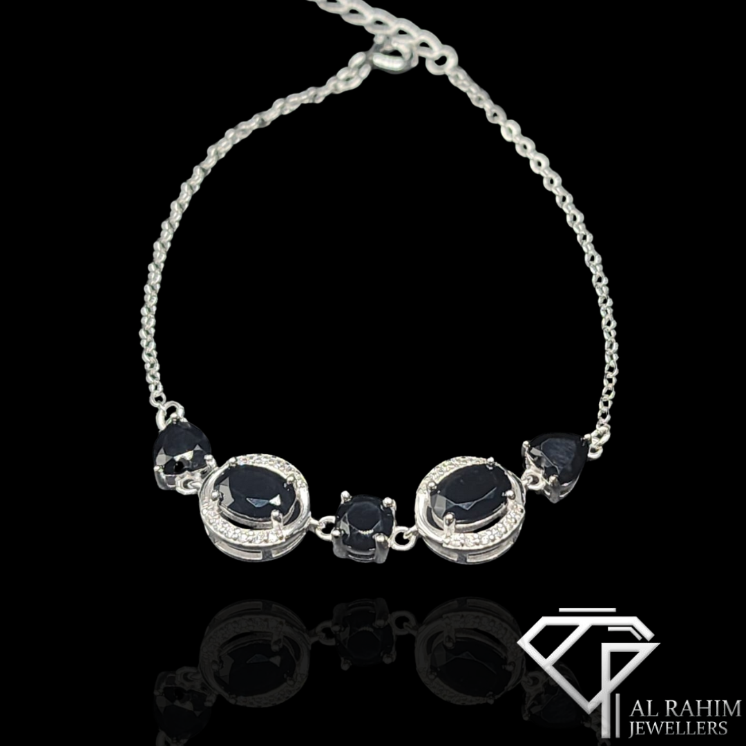 Midnight Empress Silver Bracelet – 3.3g Regal Elegance
