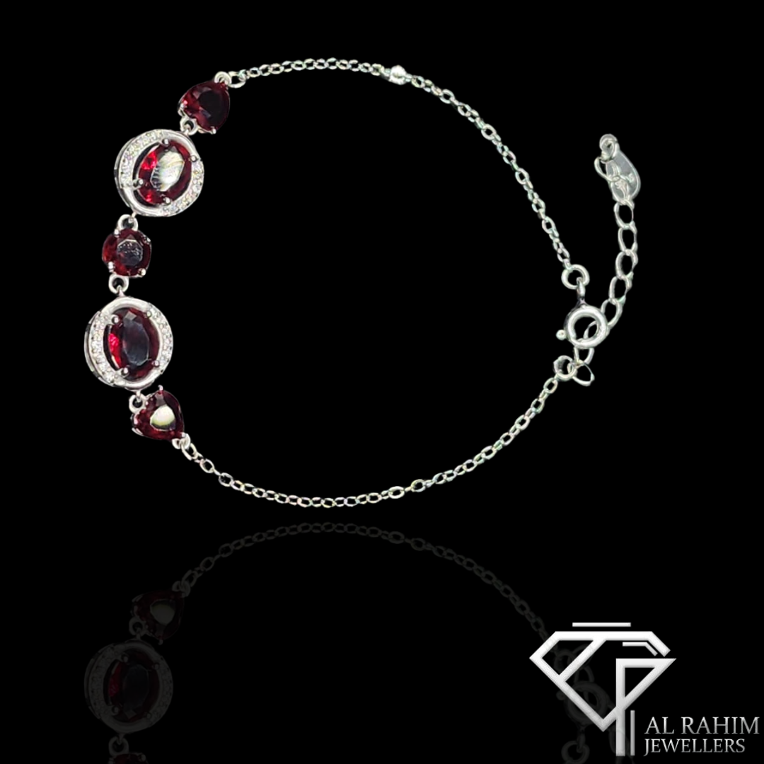 Crimson Royale Silver Bracelet – 3.6g Luxe Appeal - Image 3