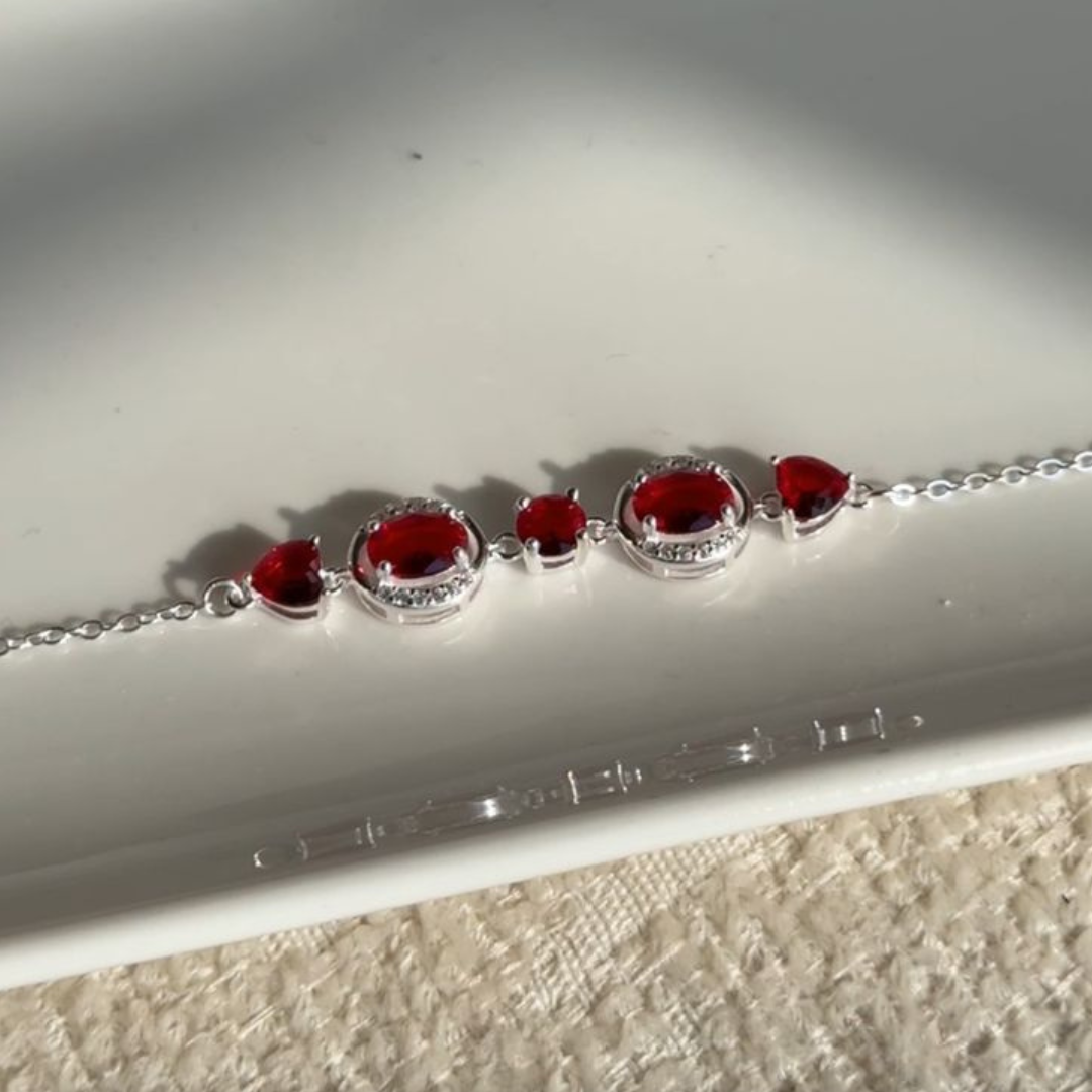 Crimson Royale Silver Bracelet – 3.6g Luxe Appeal - Image 5