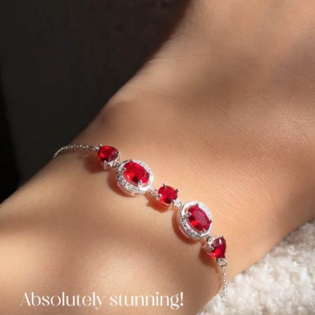 Crimson Royale Silver Bracelet – 3.6g Luxe Appeal - Image 4