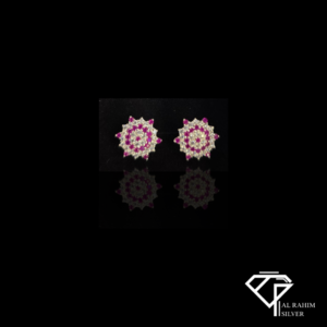 Pink Mandala Eartops – Elegant Charm