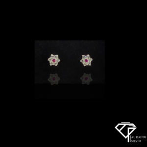 7 Star with Pink Stone Eartops – Charming Sparkle