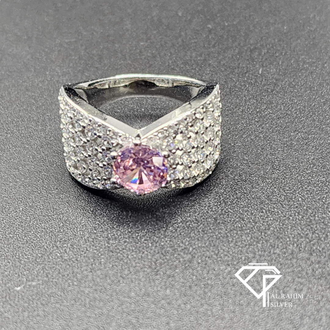 Blush Bow Rhodium Ring โ 6.1g Elegant Charm - Image 2