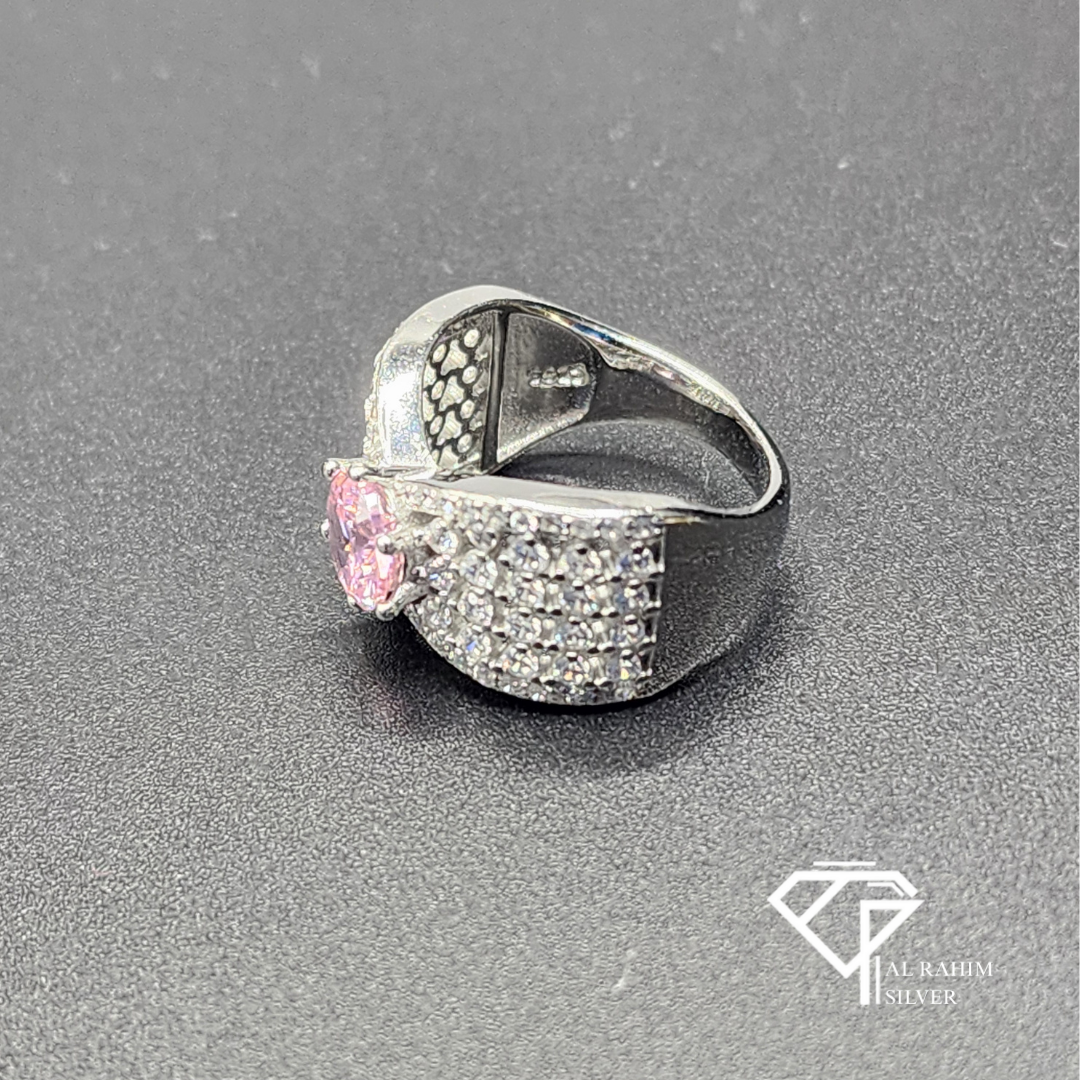 Blush Bow Rhodium Ring โ 6.1g Elegant Charm - Image 5