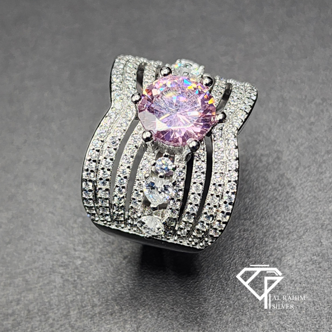 Blush Crown Rhodium Ring – 6.5g Luxe Elegance - Image 2