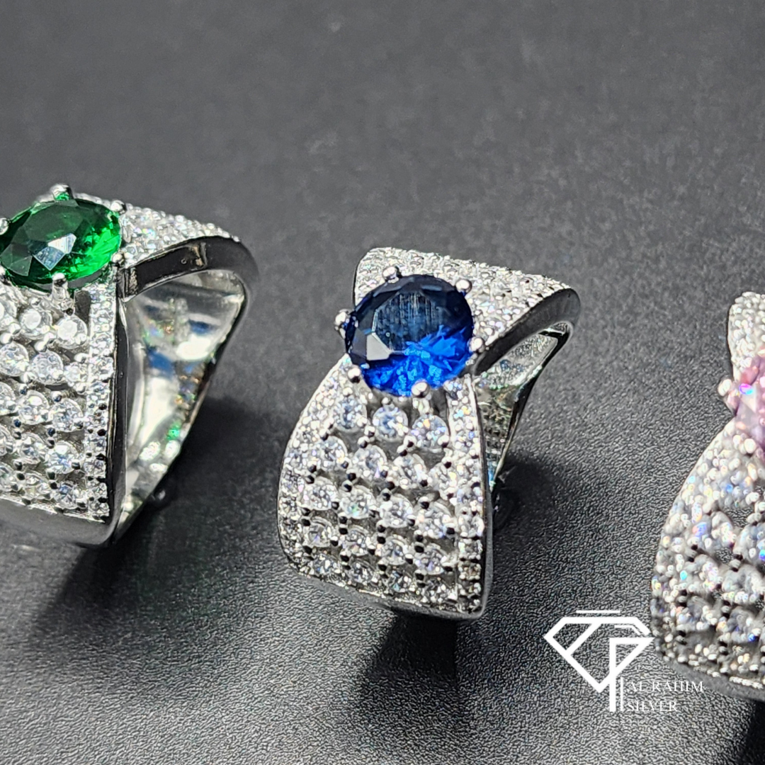 Blue Bow Rhodium Ring โ 6.1g Elegant Charm - Image 2