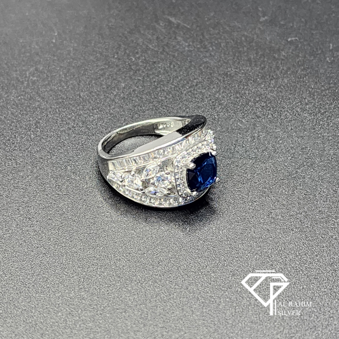 Blue Crest Rhodium Ring โ 5.9g Regal Charm - Image 4